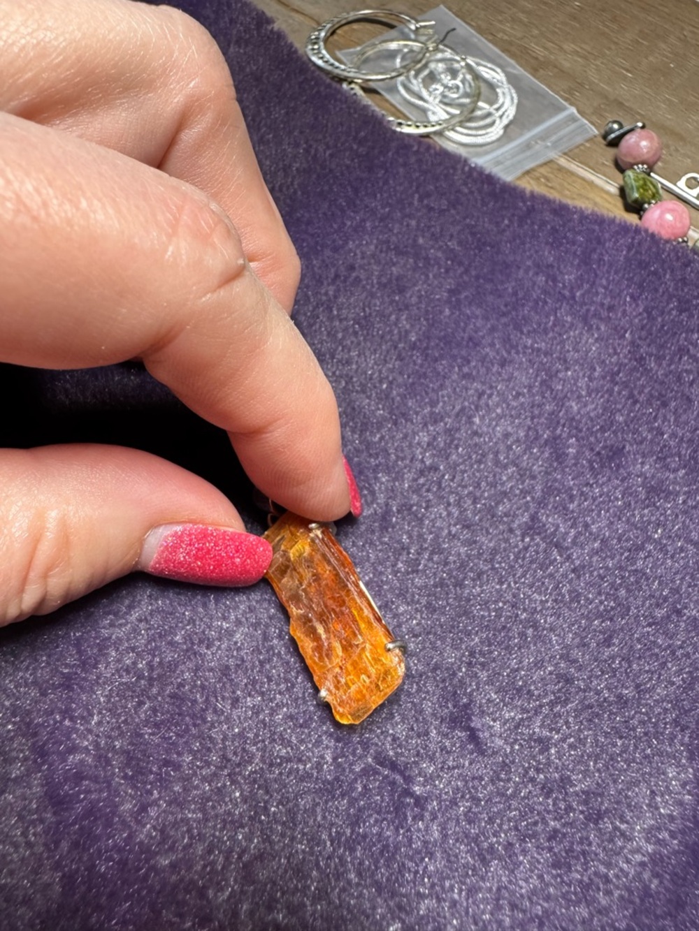Orange Kyanite Pendant